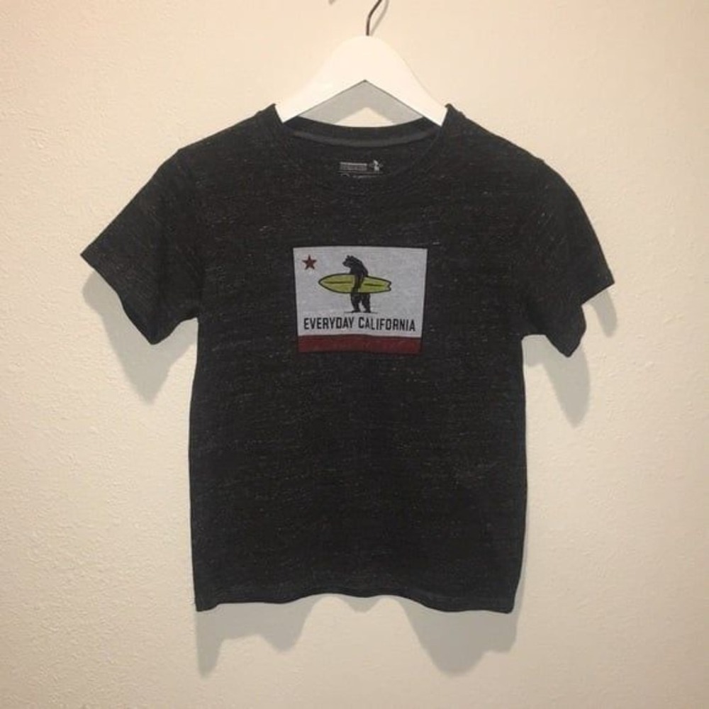 California surf T-shirt Flag‎ Surf Bear Tee Shirt gray Size 10